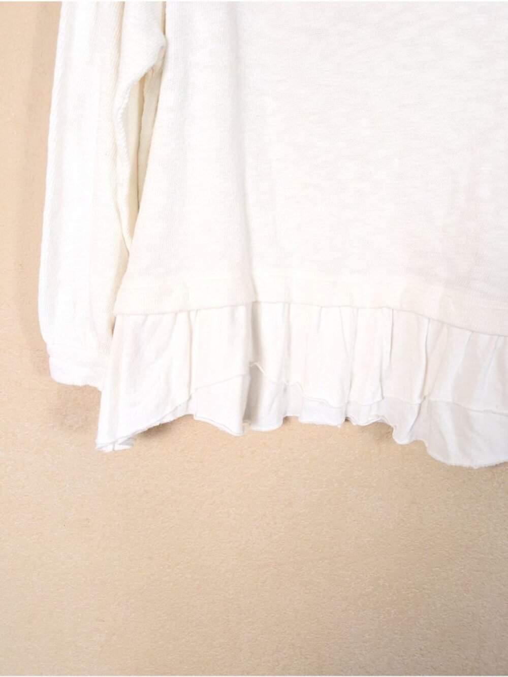 Free People We The Free The Maddie Long Sleeve Pullover S Oversized Clean Ivory - Picture 7 of 10